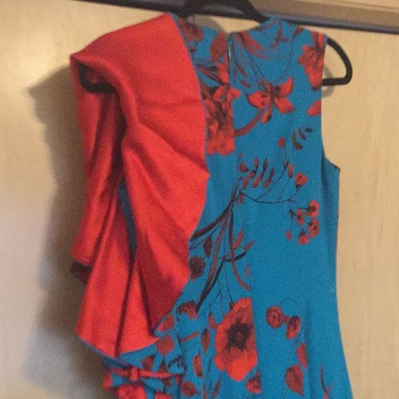 Sachin Babi April Floral Dress w One Draped Sleeve - Picture 11 of 16